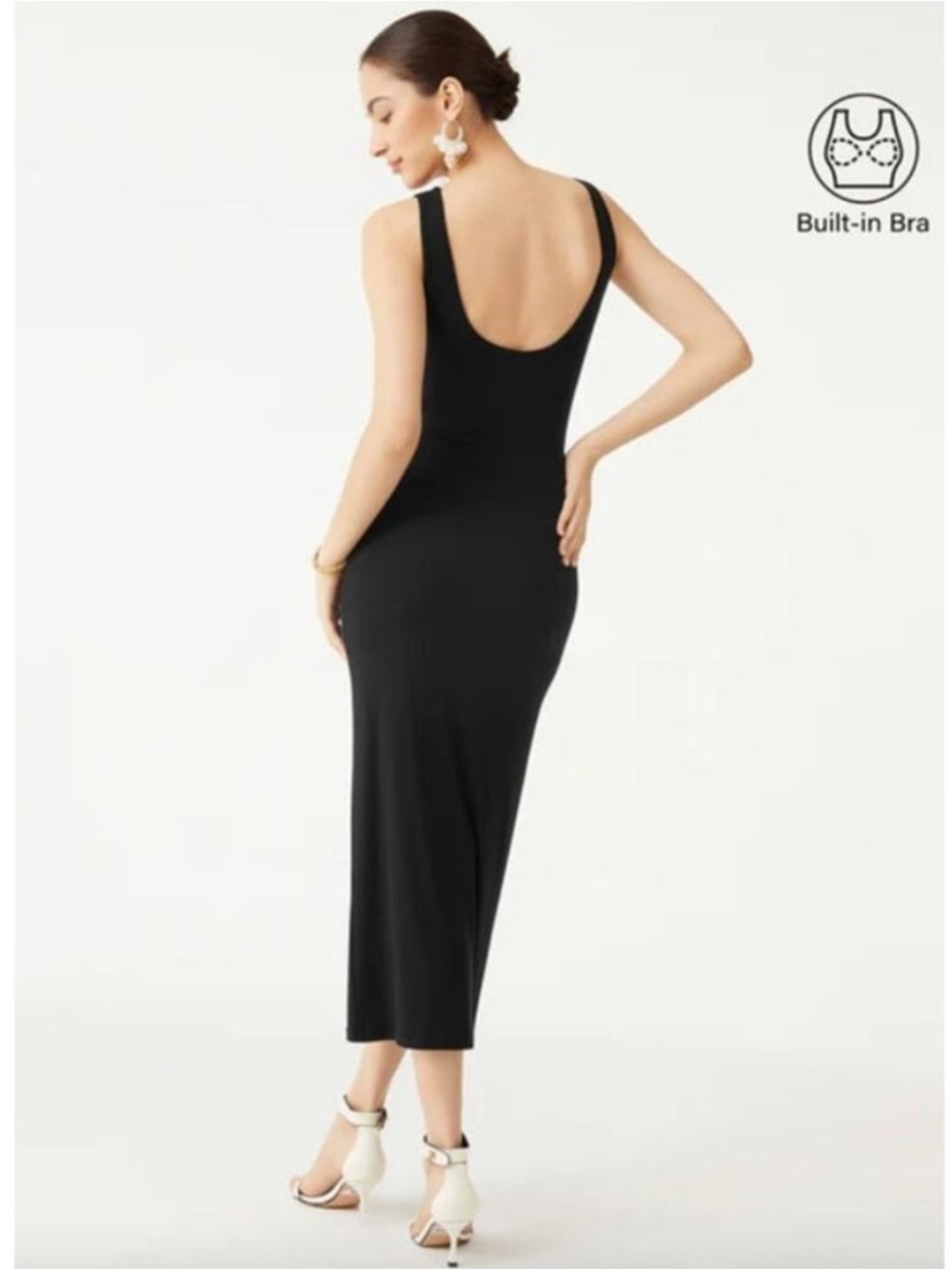 NWT OGL Eco-SkinKiss® Open-Back Tank Brami Dress in Black Size S